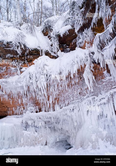 Color Photograph Detail Of The Apostle Island Ice Caves Makwike Bay