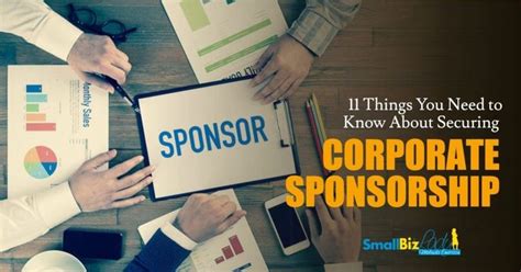 11 Things You Need To Know About Securing Corporate Sponsorship