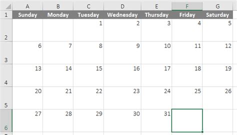 Excel Calendar Template Printable Calendar Excel Calendar Template