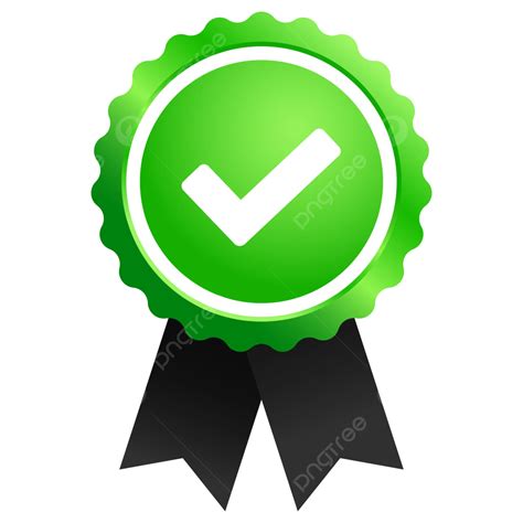 Approved Badge With Check Mark Symbol In Green Black And White Color