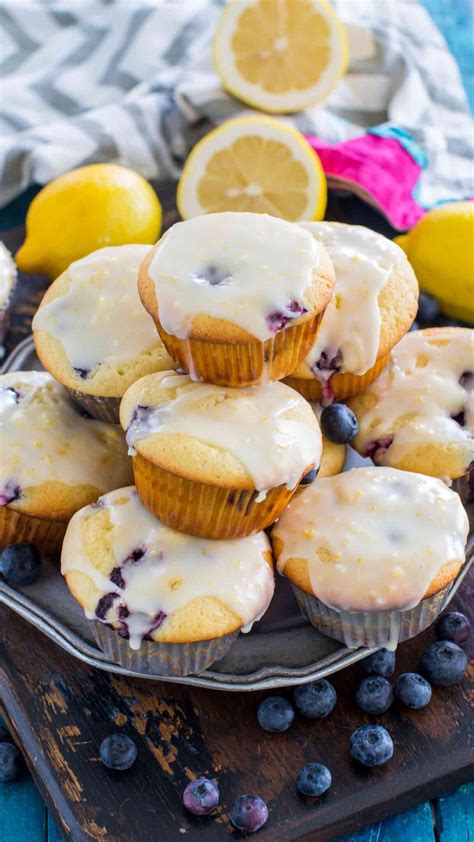 blueberry lemon muffins with lemon glaze [video] sweet and savory meals