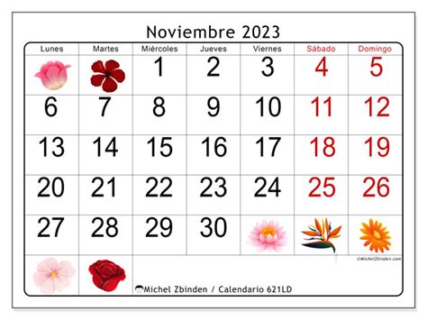 Calendario Noviembre De 2023 Para Imprimir “446ld” Michel Zbinden Ve