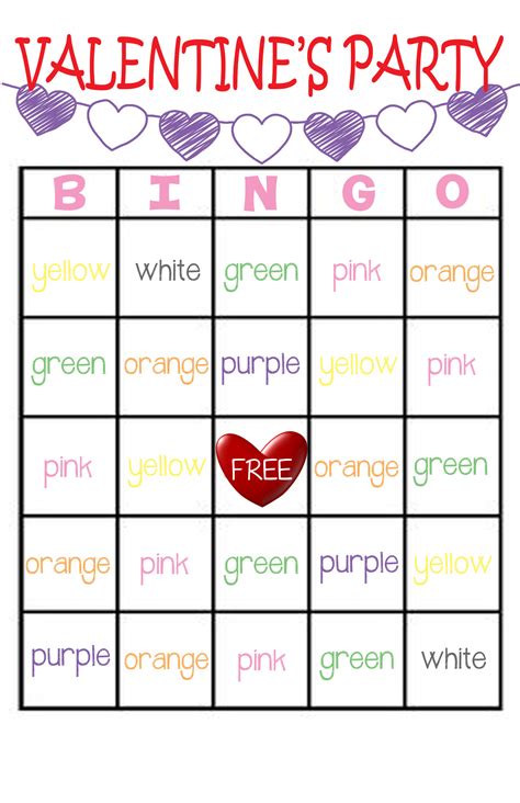 The best colour therapy game is now on your android phone! Classroom Valentine's Party Bingo Game - FREE Printable
