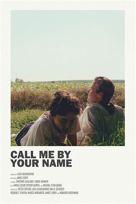 Call Me By Your Name 2017 Indie Movie Posters Movie Posters