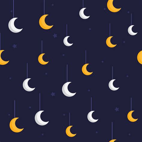 Crescent Moon And Stars Free Night Sky Vectors And Images Wowpatterns