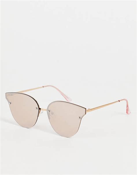 madein frameless oversized sunglasses in light pink asos