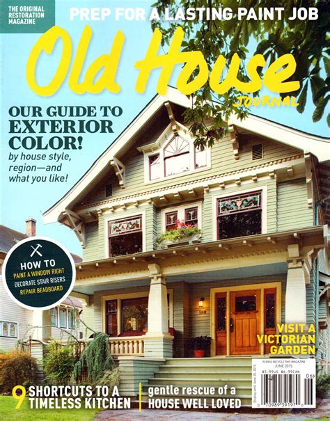 Old House Journal Magazine Covers Date Cover House Journal Old