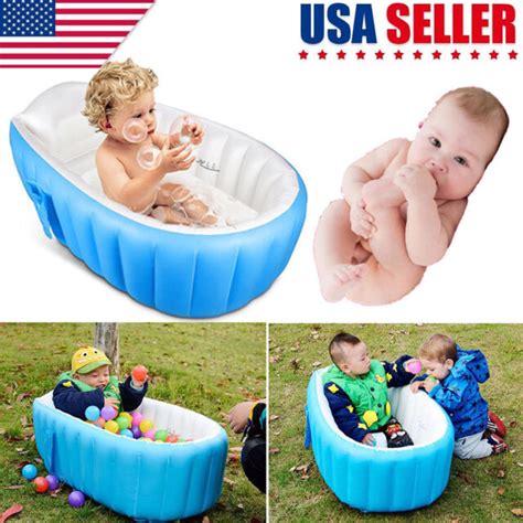 Baby Infant Inflatable Bath Tub Seat Mommy Helper Kidtoddler Portable