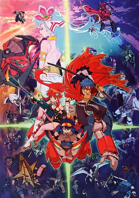 Anime Tengen Toppa Gurren Lagann Littner Yoko Simon Kamina Viral Teppelin Nia Wallpaper