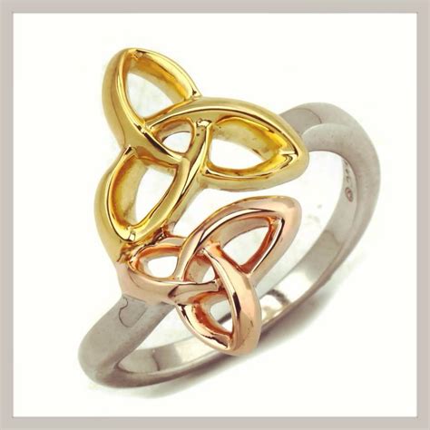 Double Trinity Knot Ring Irish Jewelry Company Trinity Knot Ring