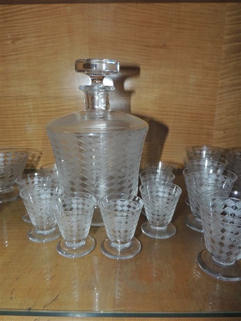 complete set of art deco baccarat glassware tableware art deco collection