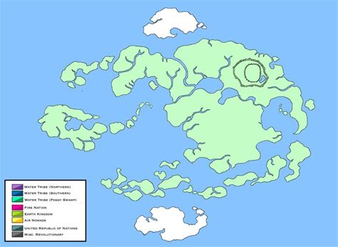 A Blank World Map Template For Avatar The Last Airbender And The
