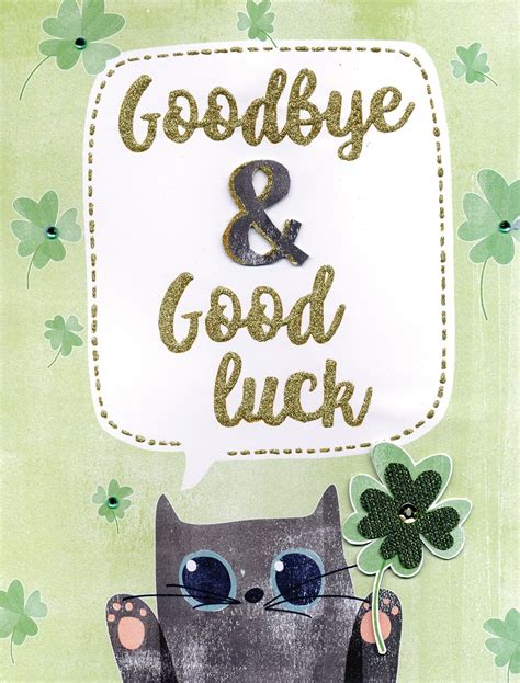 Good Bye And Good Luck Cat Card Gigantic Greeting Card A4 Sized Cards Cards