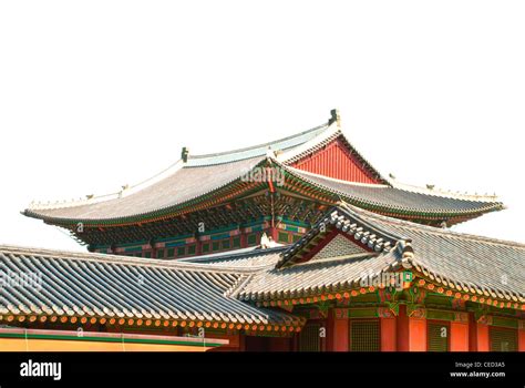 Korean Old Building Roof Shot From Outside Stock Photo Alamy
