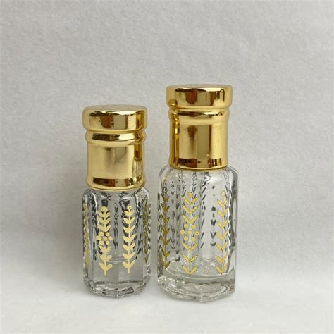 3ml 6ml 12ml Empty Attar Arabian Oud Perfume Glass Bottles Brown