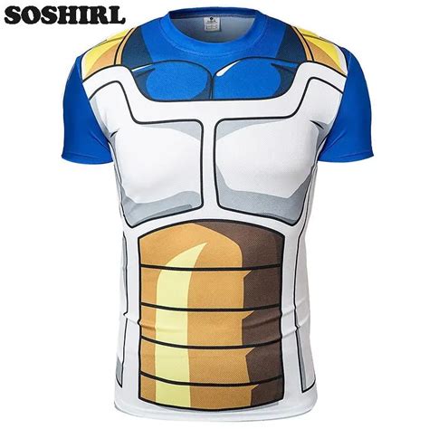 New Fashion Dragon Ball Z Vegeta Armour T Shirts Super Saiyan 3d T Shirt Dbz Tees Shirt Dropship