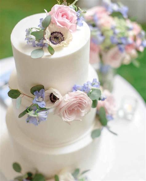 Pastel Flowers Cake Wedding Cakes Wedding