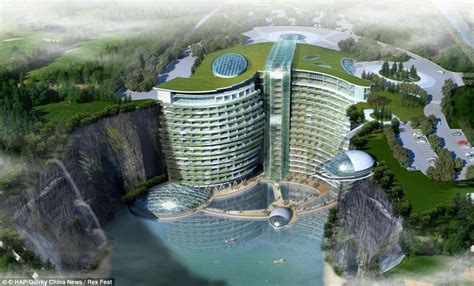 Chinese Hotel Being Built Inside Quarry 100 Yards Beneath Ground Level