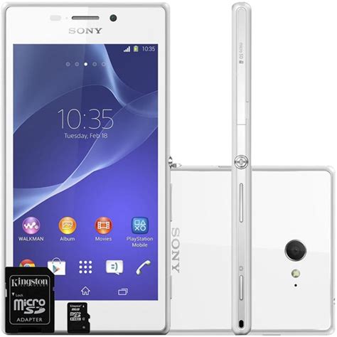 Smartphone Sony Xperia M2 D2306 Branco 4g Processador Quad Core 12