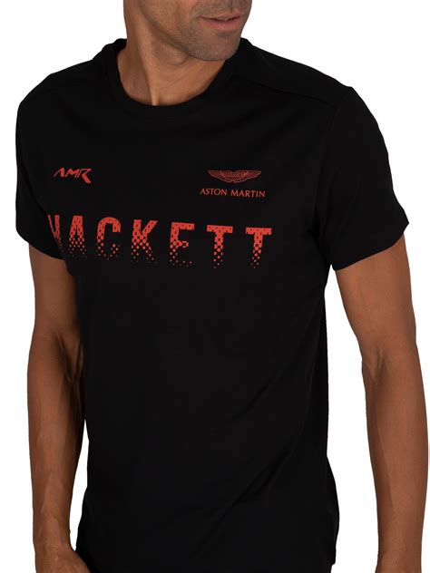 Many of these have been selected from the fantastic aston martin range and carry very sporting styles coupled with the heritage fashion you'd expect from hackett clothing. Hackett London AMR Graphic T-Shirt - Black | Standout