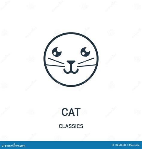Cat Icon Vector From Classics Collection Thin Line Cat Outline Icon