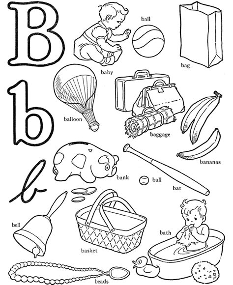 Abc Alphabet Words Abc Letters And Words Activity Sheets Letter B