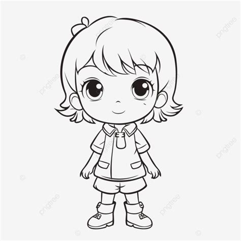 Little Boy And Girl Coloring Pages Outline Sketch Drawing Vector Wing