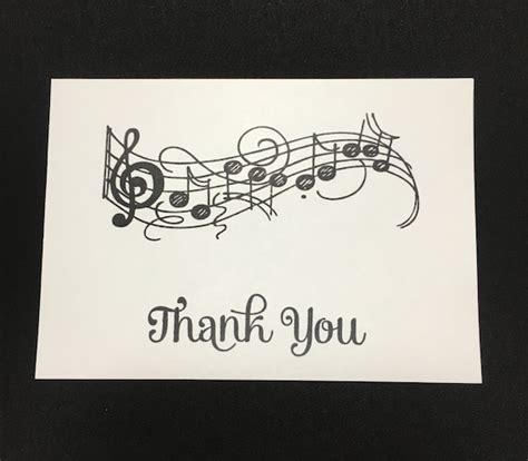 Music Notes Note Or Thank You Cards Set Of 10