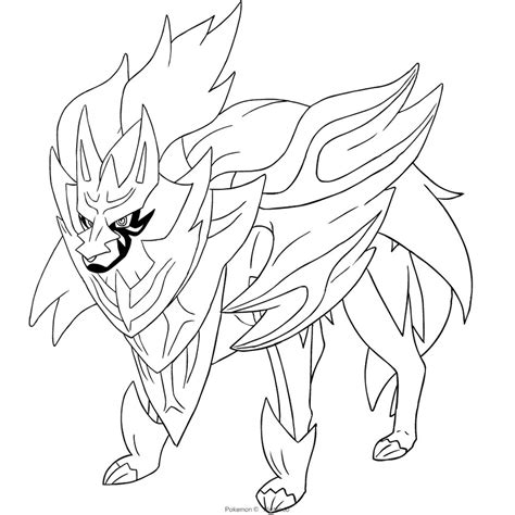 Desenho De Zamazenta De Pokémon Da Geração Viii Para Colorir