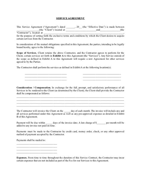 Get A Service Agreement Template For Your Business