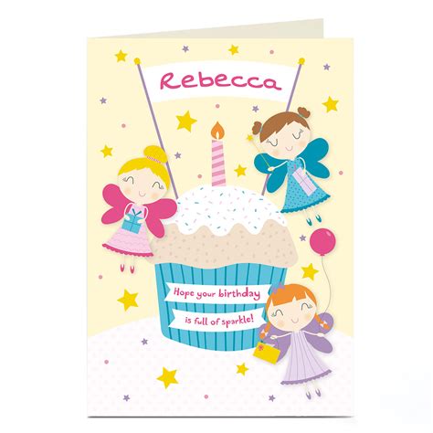 Buy Personalised Birthday Card Fairies And Cupcakes Any Name For Gbp