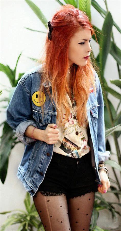 28 Grunge Ways To Wear Denim Jackets Fashion Womens Fashion Edgy