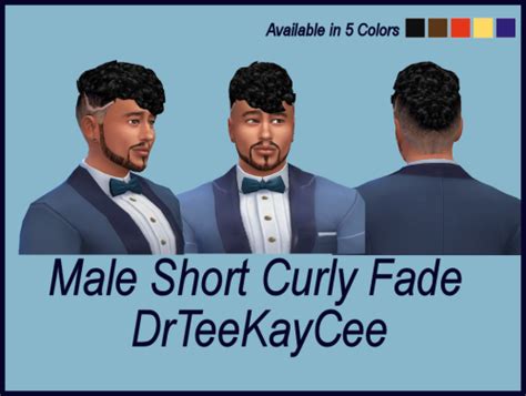 My Sims 4 Blog Male Short Curly Fade Pinup Retexture Afro Side