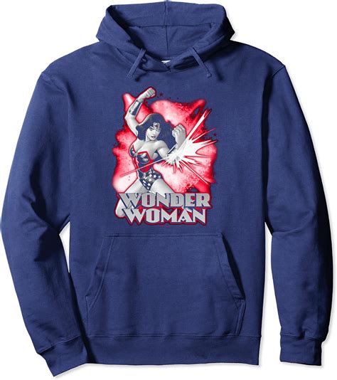 Wonder Woman Red And Gray Pullover Hoodie Clothing