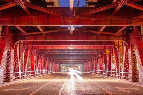 Chicago Illinois Usa Bridge At Night Stock Photo Image Of Dusk