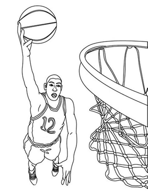 Draw an oval for his head. Nba Basketball Player Coloring Page : Color Luna