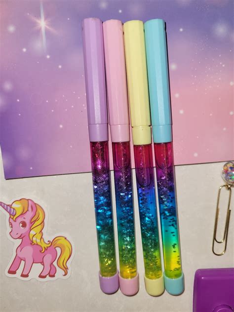Rainbow Glitter Pen Water Sparkle Glitter Gel Pen Glitter Etsy