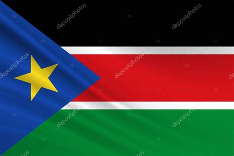 bandera de sudán del sur textura de la tela de la bandera de sudán del sur 2023