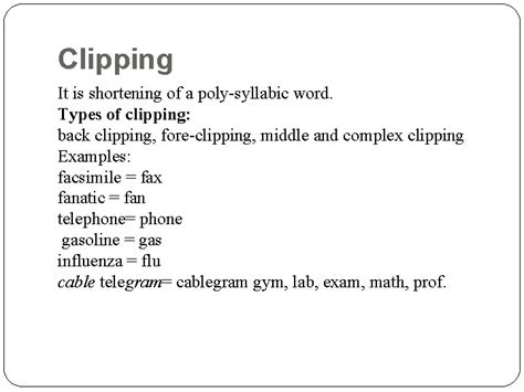 What Is Clipping And Example