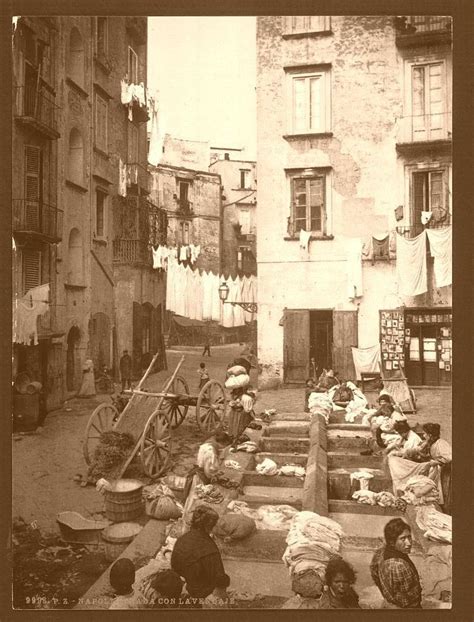 Street With Washer Women Naples Italy Ca1890 1900 Pixdaus Naples