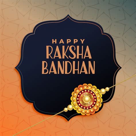 Free Vector Happy Raksha Bandhan Elegant Rakhi Festival Greeting Design