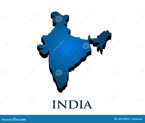 India Country 3d Map Vector Illustration Stock Vector Illustration