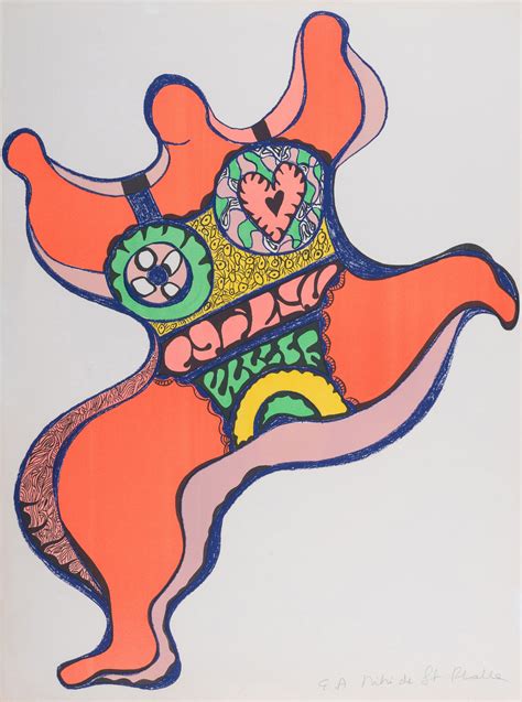 Niki De Saint Phalle Lithographie Originale Sign E Au Crayon Niki De