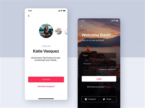 Login And Registration Forms Ui Mobile Template Uplabs