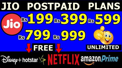 Jio Postpaid Plus Plans Plan Details In Hindi Hotstar Offer Latest