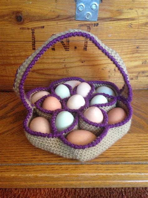 Crochet Egg Collecting Basket