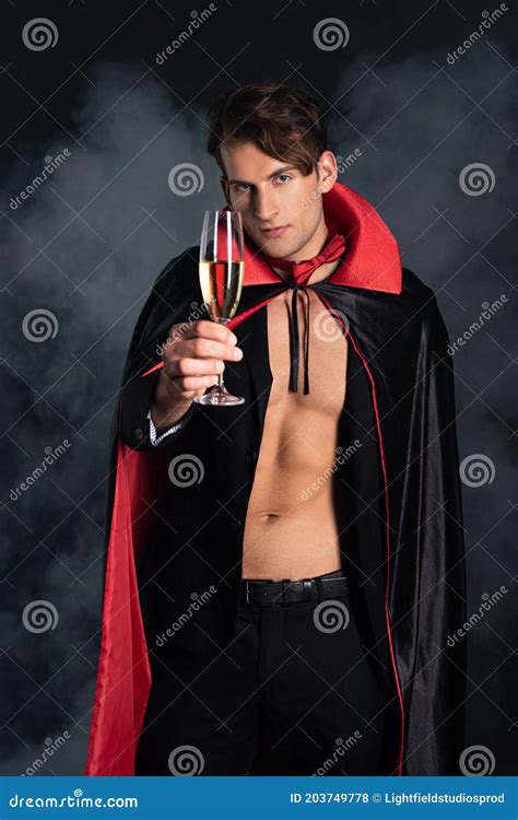 Handsome Man In Vampire Halloween Costume Stock Photo Image Of Evil