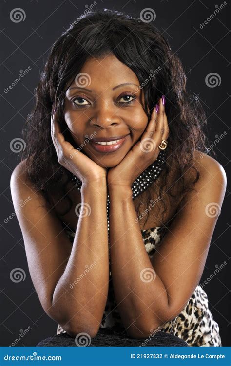 Portrait Of African Woman Stock Photo Image Of Loking