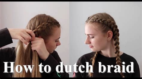 how to dutch braid your own hair youtube