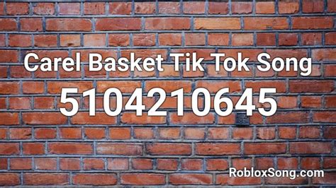 Below you'll find more than 2600 roblox music id codes (roblox radio codes) of most and trending songs of 2020. Carel Basket Tik Tok Song Roblox ID - Roblox music codes